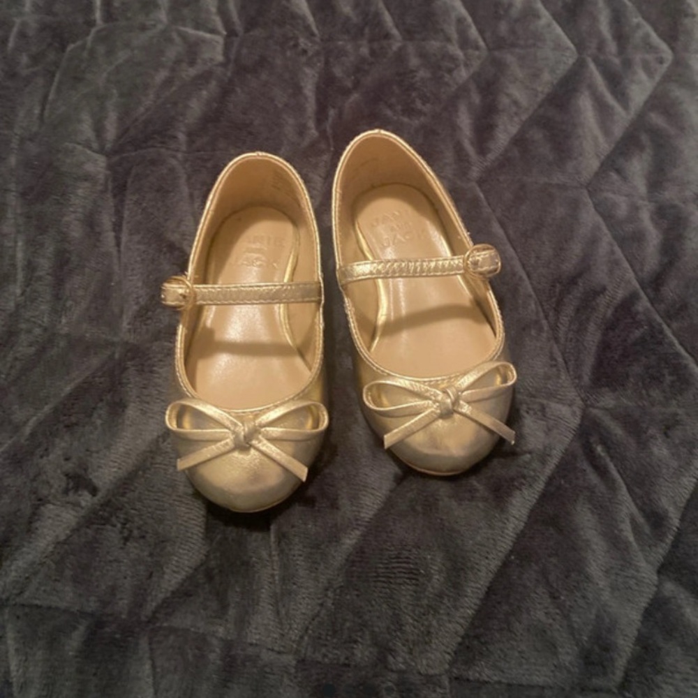 Janie and Jack Shimmering Gold Dress Shoes